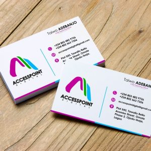 one sided business cards