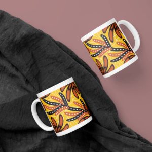ankara mug designed with ankara material